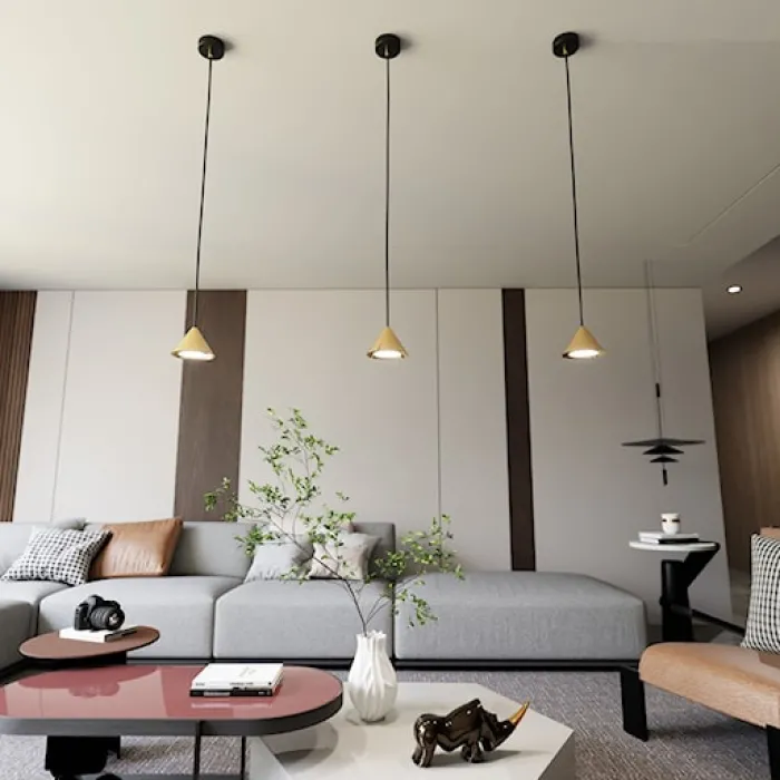 Lampa wisząca Elit czarna/złota x1