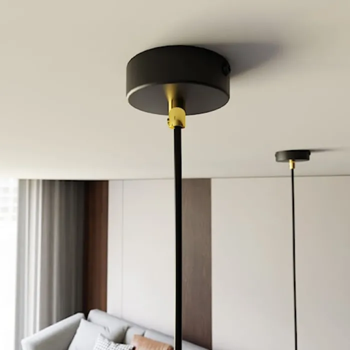 Lampa wisząca Elit czarna/złota x1