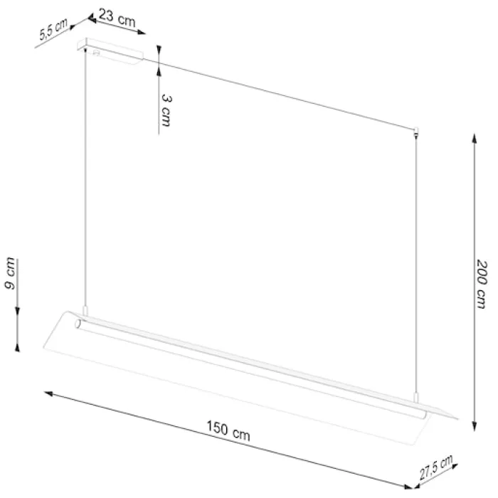 Lampa wisząca Elva LED biała 4000K