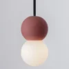 Lampa wisząca Enniess x2 czerwona