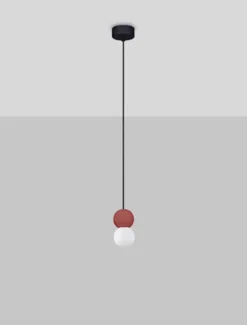 Lampa wisząca Enniess x2 czerwona
