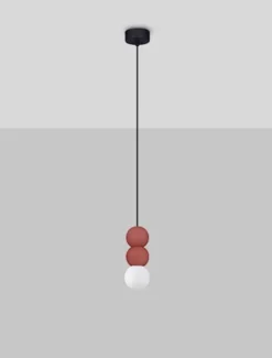Lampa wisząca Enniess x3 czerwona