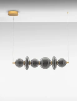 Lampa wisząca Evences III LED czarno-złota