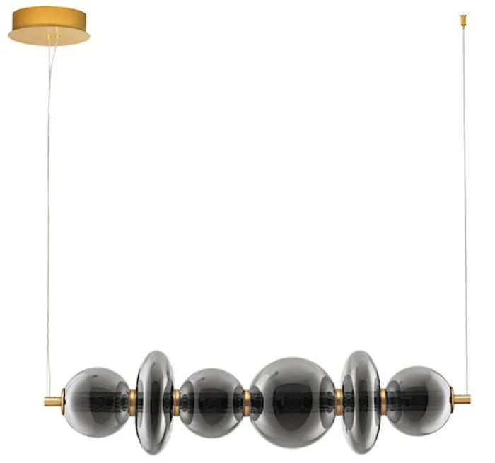 Lampa wisząca Evences III LED czarno-złota