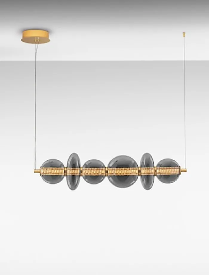 Lampa wisząca Evences III LED czarno-złota