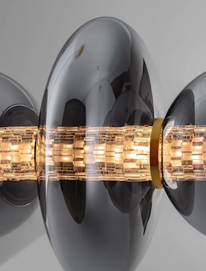 Lampa wisząca Evences III LED czarno-złota
