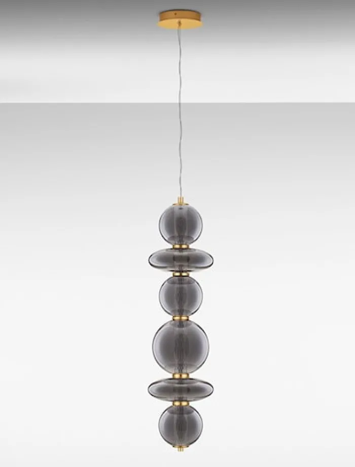 Lampa wisząca Evences II LED czarno-złota