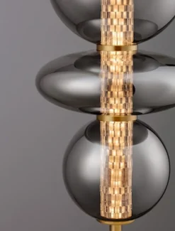 Lampa wisząca Evences II LED czarno-złota