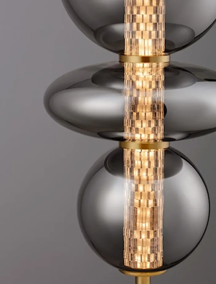 Lampa wisząca Evences II LED czarno-złota
