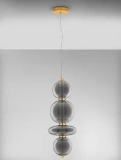 Lampa wisząca Evences I LED czarno-złota