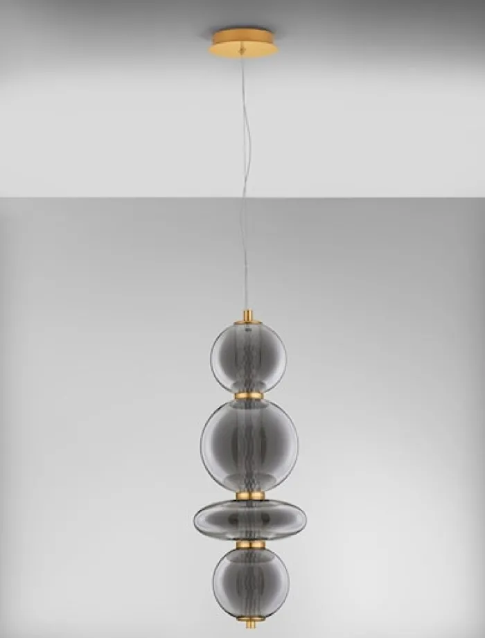 Lampa wisząca Evences I LED czarno-złota