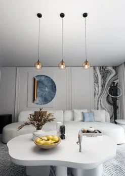 Lampa wisząca Fregene miodowa
