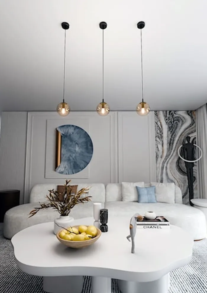 Lampa wisząca Fregene miodowa
