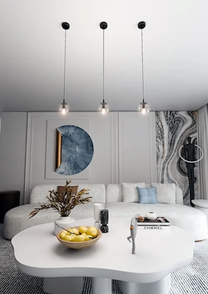 Lampa wisząca Fregene transparentna