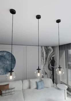 Lampa wisząca Fregene transparentna