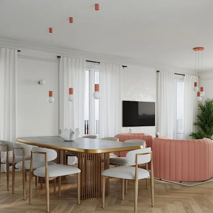 Lampa wisząca Halo 1 brzoskwiniowa
