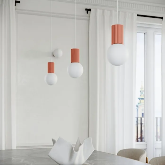 Lampa wisząca Halo 1 brzoskwiniowa
