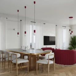 Lampa wisząca Halo 1 burgund