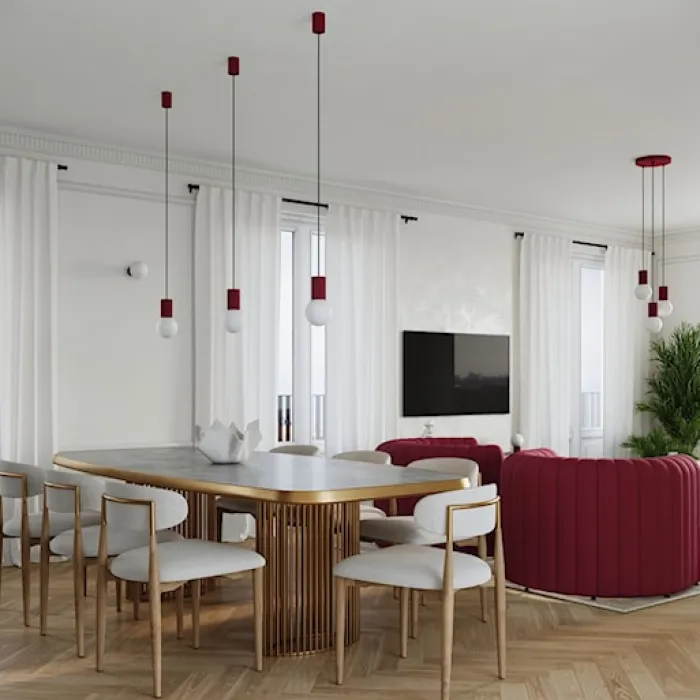 Lampa wisząca Halo 1 burgund