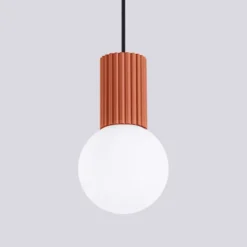 Lampa wisząca Halo 1 ochra czerwona
