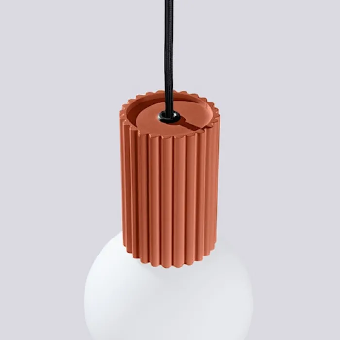 Lampa wisząca Halo 1 ochra czerwona