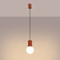 Lampa wisząca Halo 1 ochra czerwona