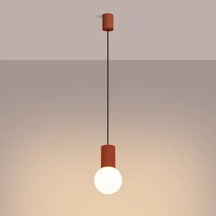 Lampa wisząca Halo 1 ochra czerwona