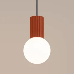 Lampa wisząca Halo 1 ochra czerwona