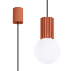 Lampa wisząca Halo 1 ochra czerwona