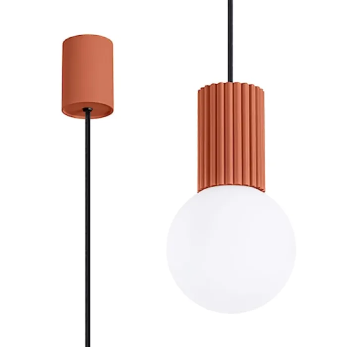 Lampa wisząca Halo 1 ochra czerwona