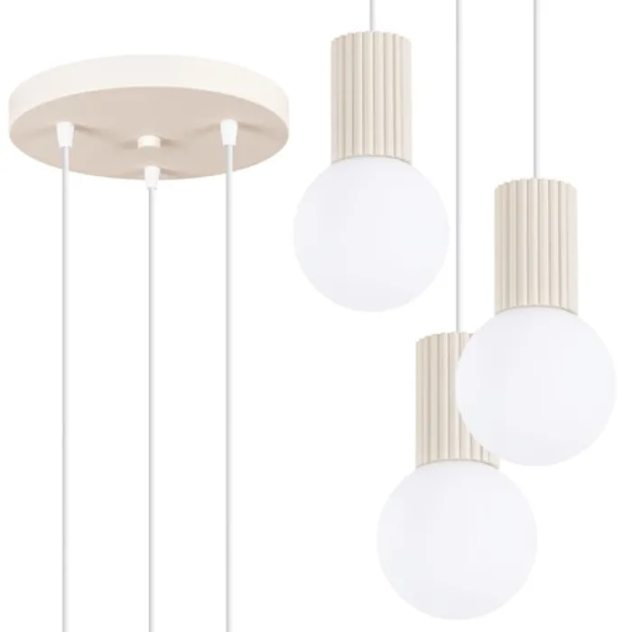Lampa wisząca Halo 3P beżowa