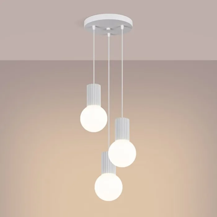 Lampa wisząca Halo 3P biała