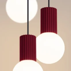 Lampa wisząca Halo 3P burgund