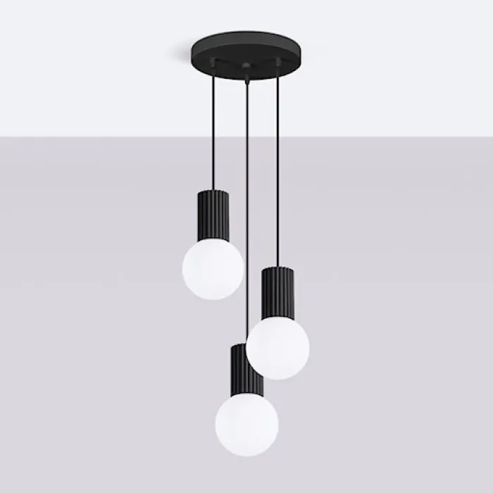 Lampa wisząca Halo 3P czarna