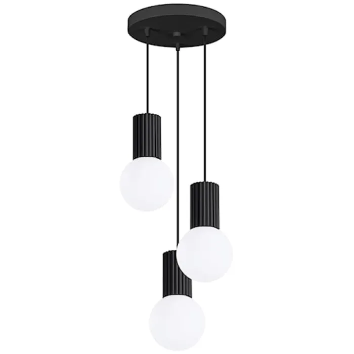 Lampa wisząca Halo 3P czarna