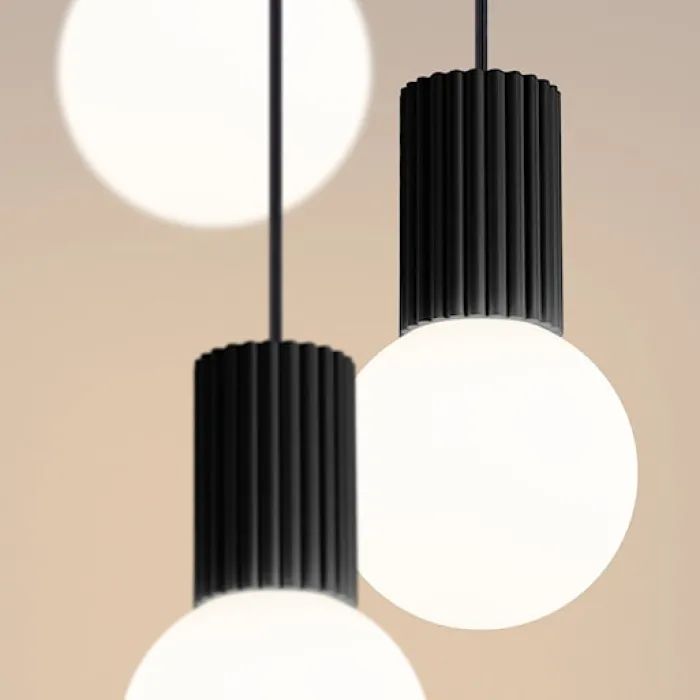 Lampa wisząca Halo 3P czarna