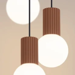 Lampa wisząca Halo 3P mocca