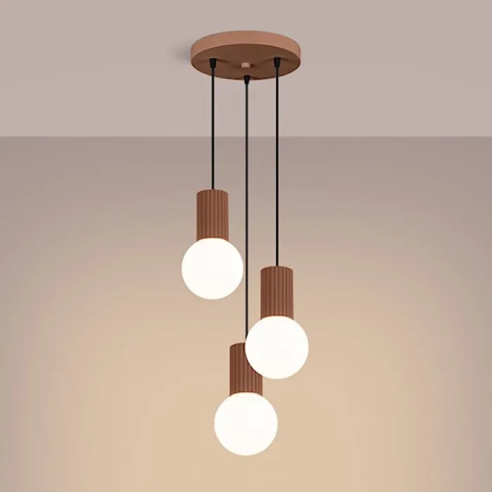 Lampa wisząca Halo 3P mocca