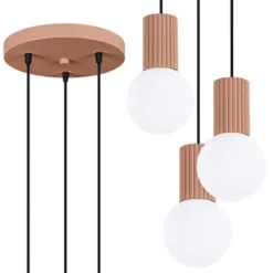 Lampa wisząca Halo 3P mocca