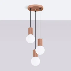 Lampa wisząca Halo 3P mocca