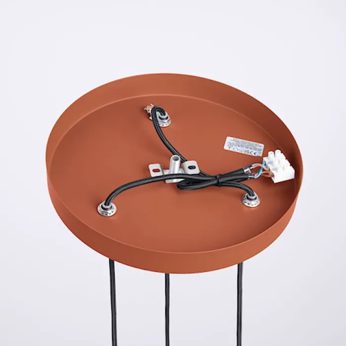 Lampa wisząca Halo 3P ochra czerwona