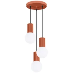 Lampa wisząca Halo 3P ochra czerwona