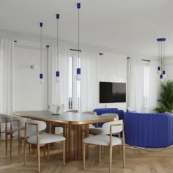 Lampa wisząca Halo 1 ultramaryna