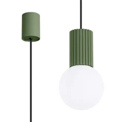 Lampa wisząca Halo 1 zielona oliwka
