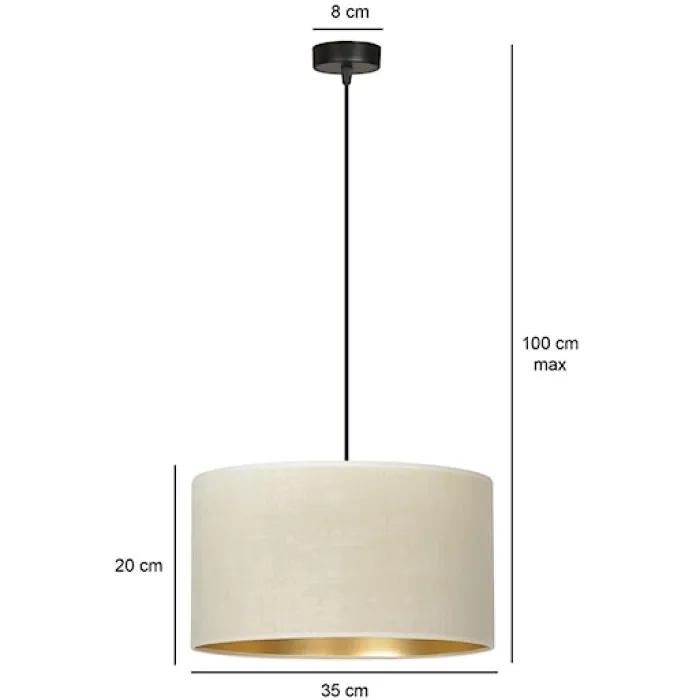 Lampa wisząca Hellid średnica 35 cm biała