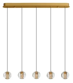 Lampa wisząca Holitt LED x5 złota