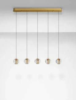 Lampa wisząca Holitt LED x5 złota