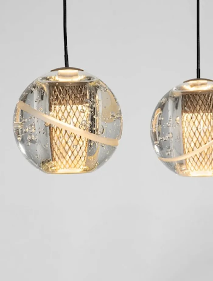 Lampa wisząca Holitt LED x5 złota