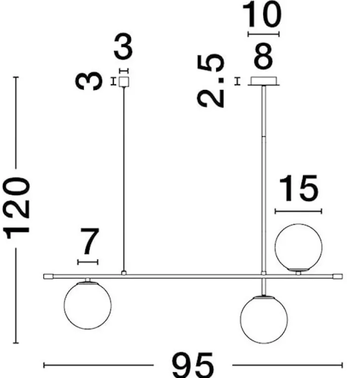 Lampa wisząca Homorry x3 czarna