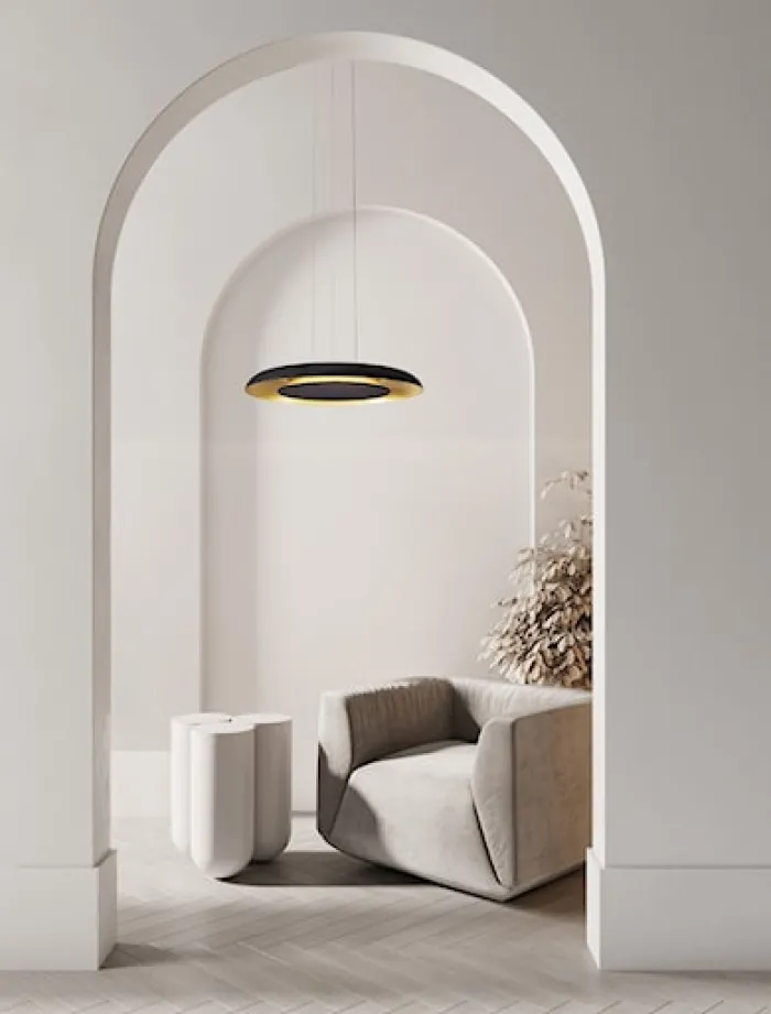 Lampa wisząca Honesso LED czarno-złoty